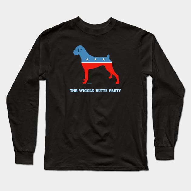 The Wiggle Butts Party aka the Boxer Party Long Sleeve T-Shirt by FanboyMuseum